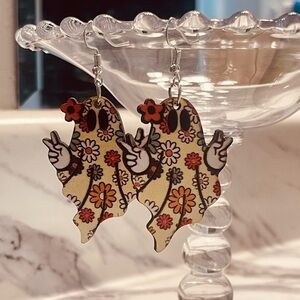 Peace Boo Flowers Earrings